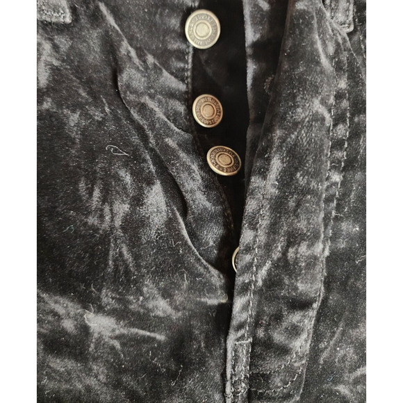 Free People We The Free Stella Velvet Pants Skinny Leg Button Fly Size 25 - Picture 5 of 8